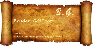 Bruder Gábor névjegykártya