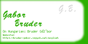 gabor bruder business card